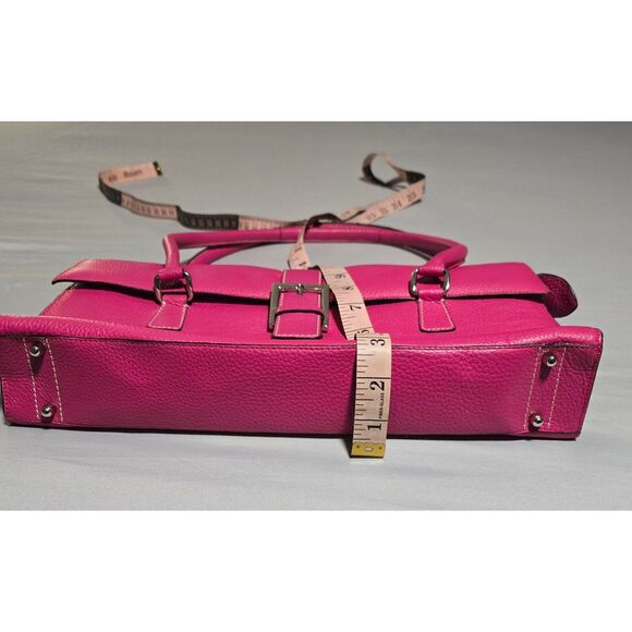BCBGMAXAZRIA Large Magenta Pink Faux Leather Hand Bag - Picture 11 of 12
